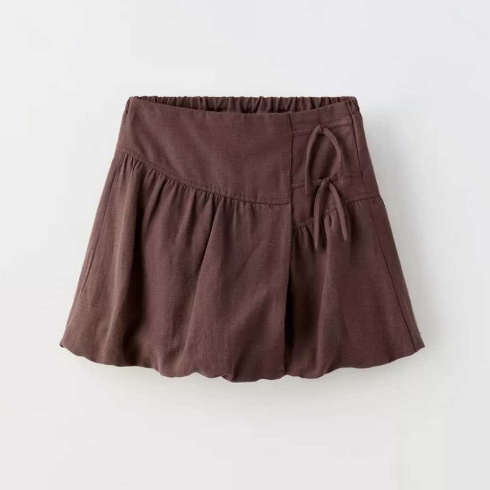 Zara | Faux Wrap Cotton Bubble Skirt